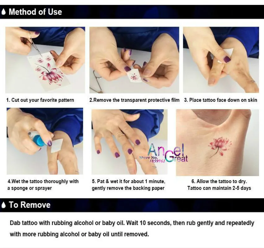 Anime BLEACH Temporary Tattoos - Aglaonema Red recension och pris