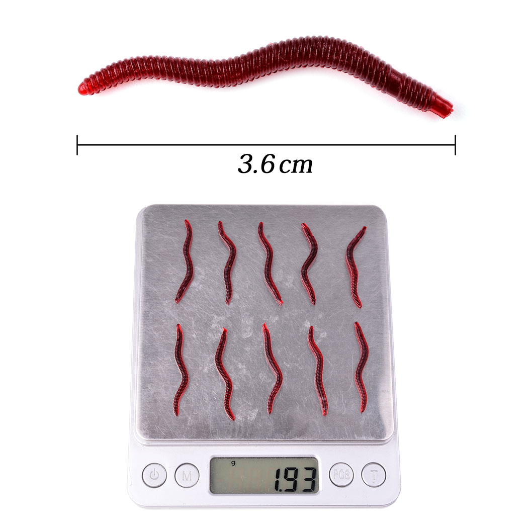 50pcs Lifelike Red Worm Soft L - Aglaonema Red recension och pris