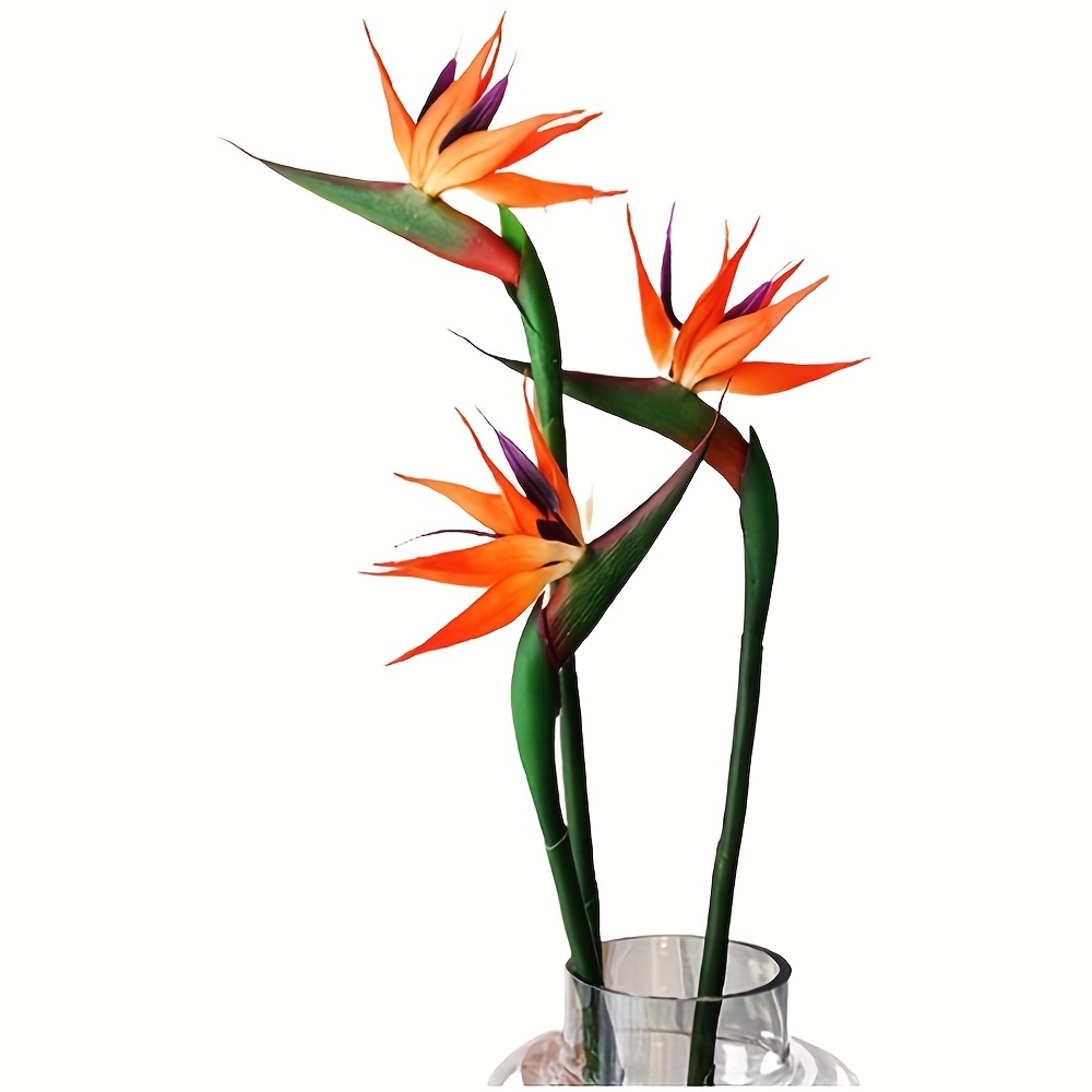 3Pcs Artificial Heaven Bird Fl - Bird Paradise Strelitzia recension och pris